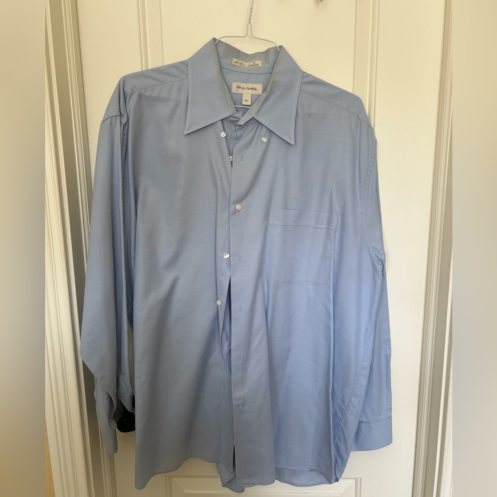 John W. Nordstrom Light Blue Dress Shirt smartcare